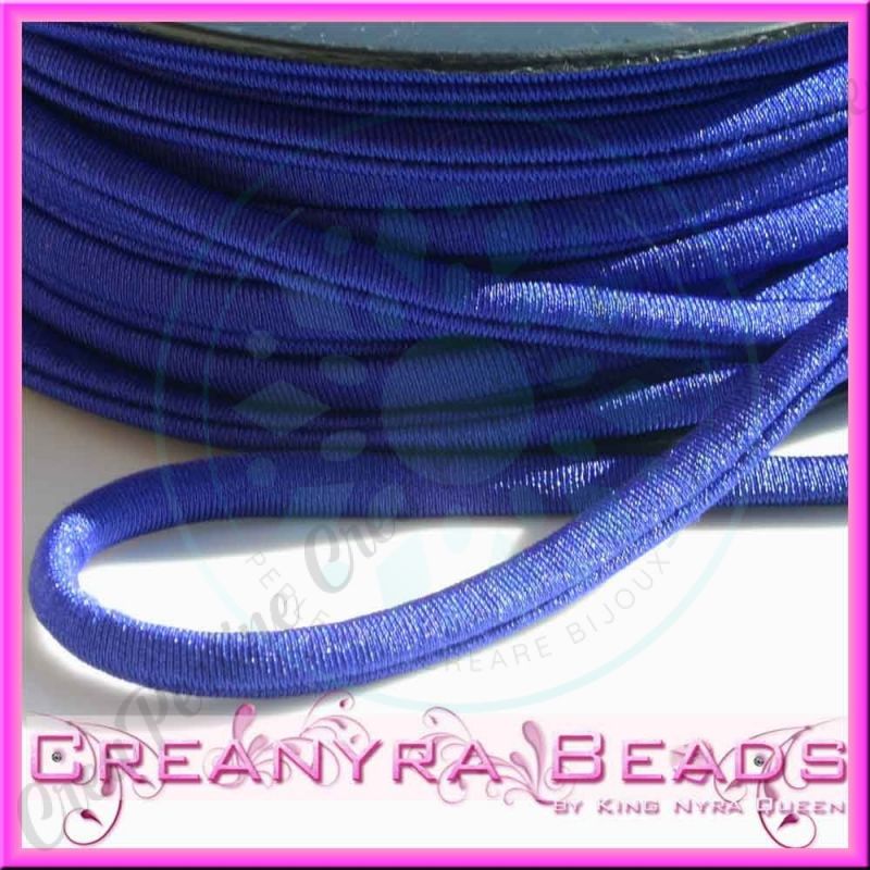 1 Mt Fettuccia elastica tubolare elastica in Lycra viola blu